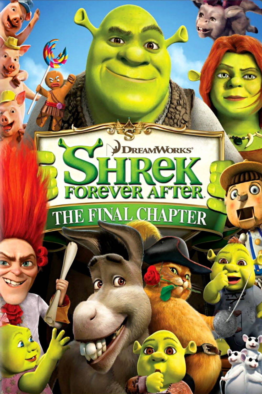 Shrekför Alltid Komplett Skådespelartrupp Wallpaper