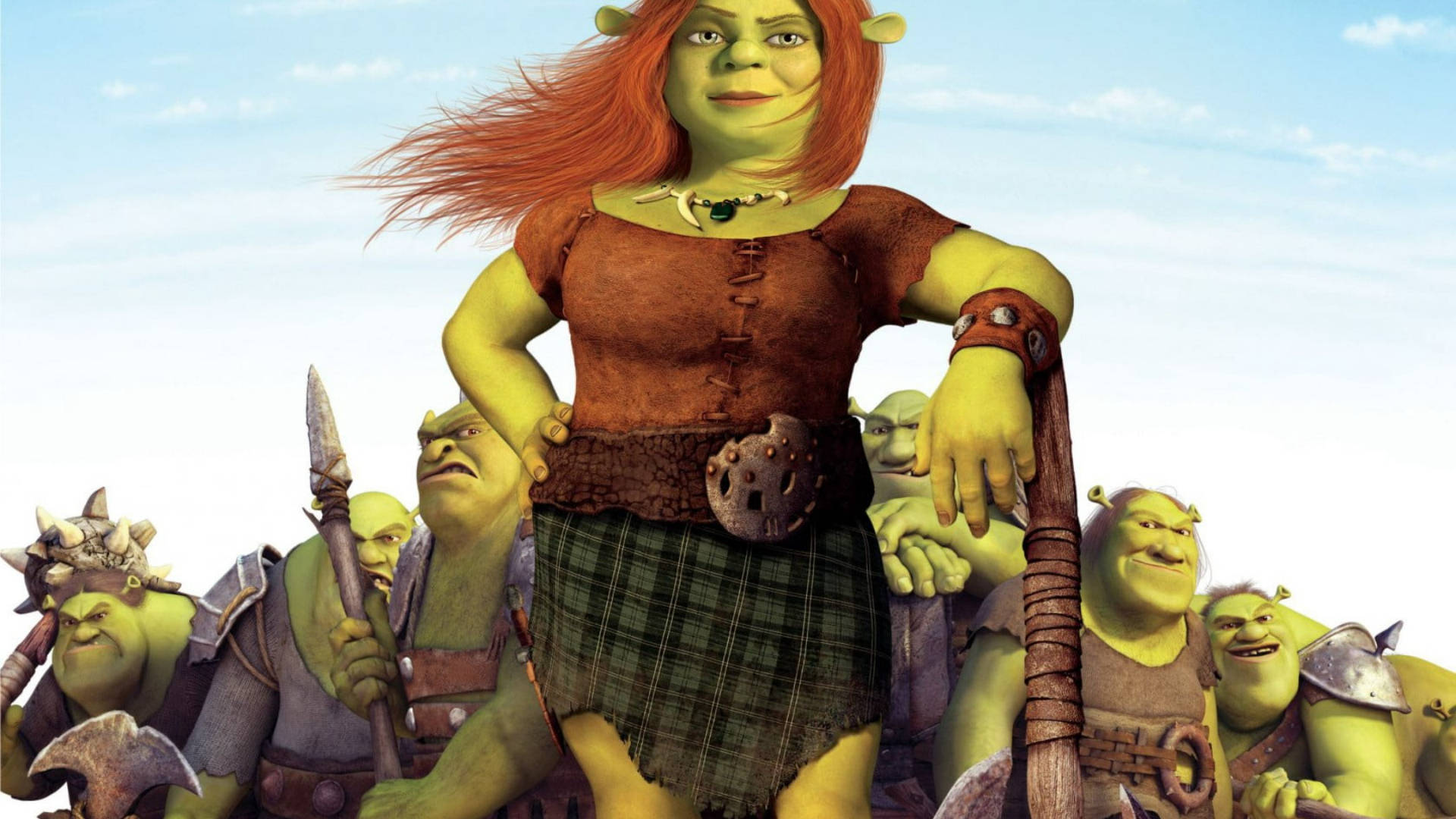 Shrekför Alltid Fiona Med Ogres Wallpaper