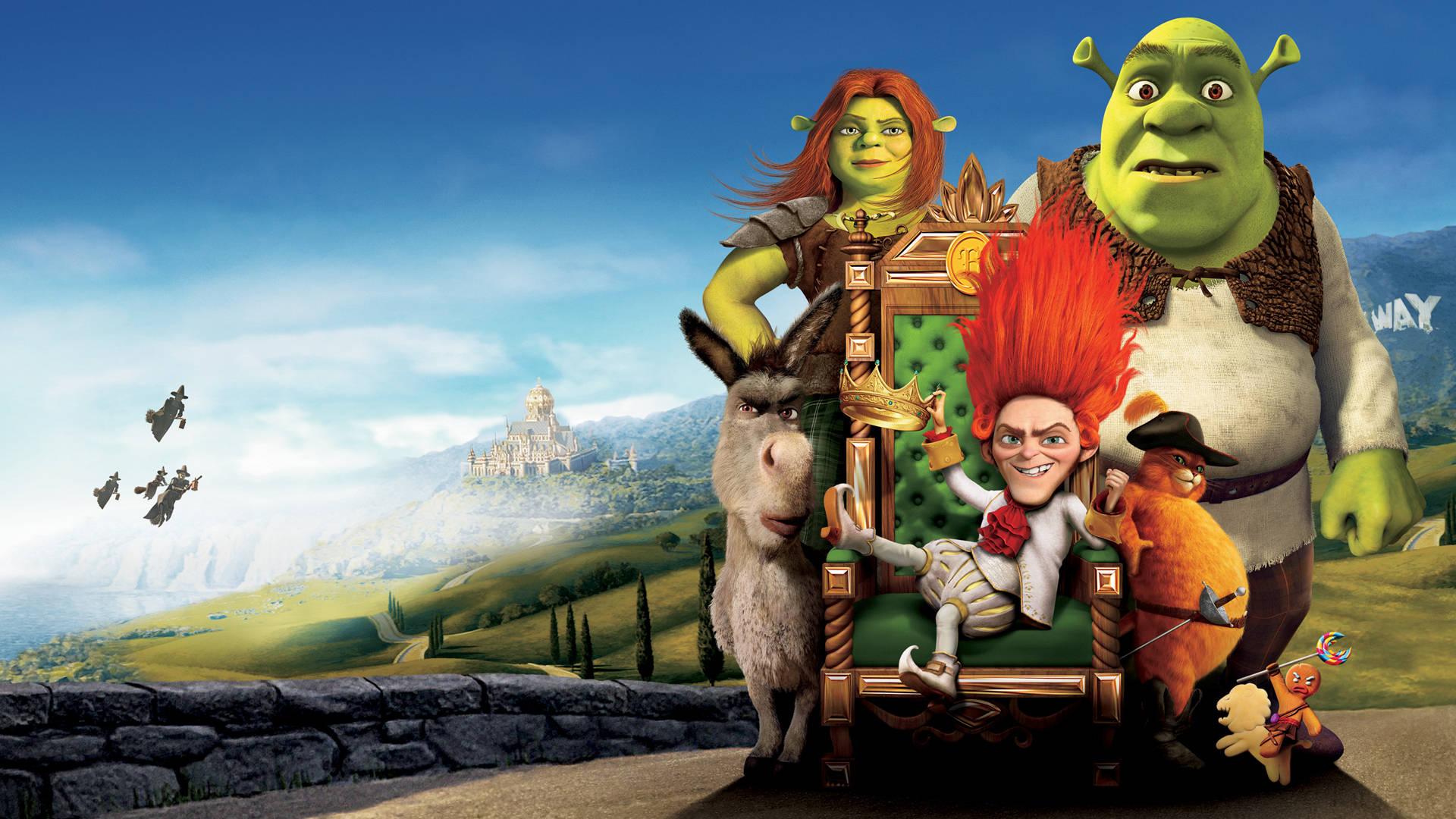 Personaggiprincipali Di Shrek Per Sempre Dopo Sfondo