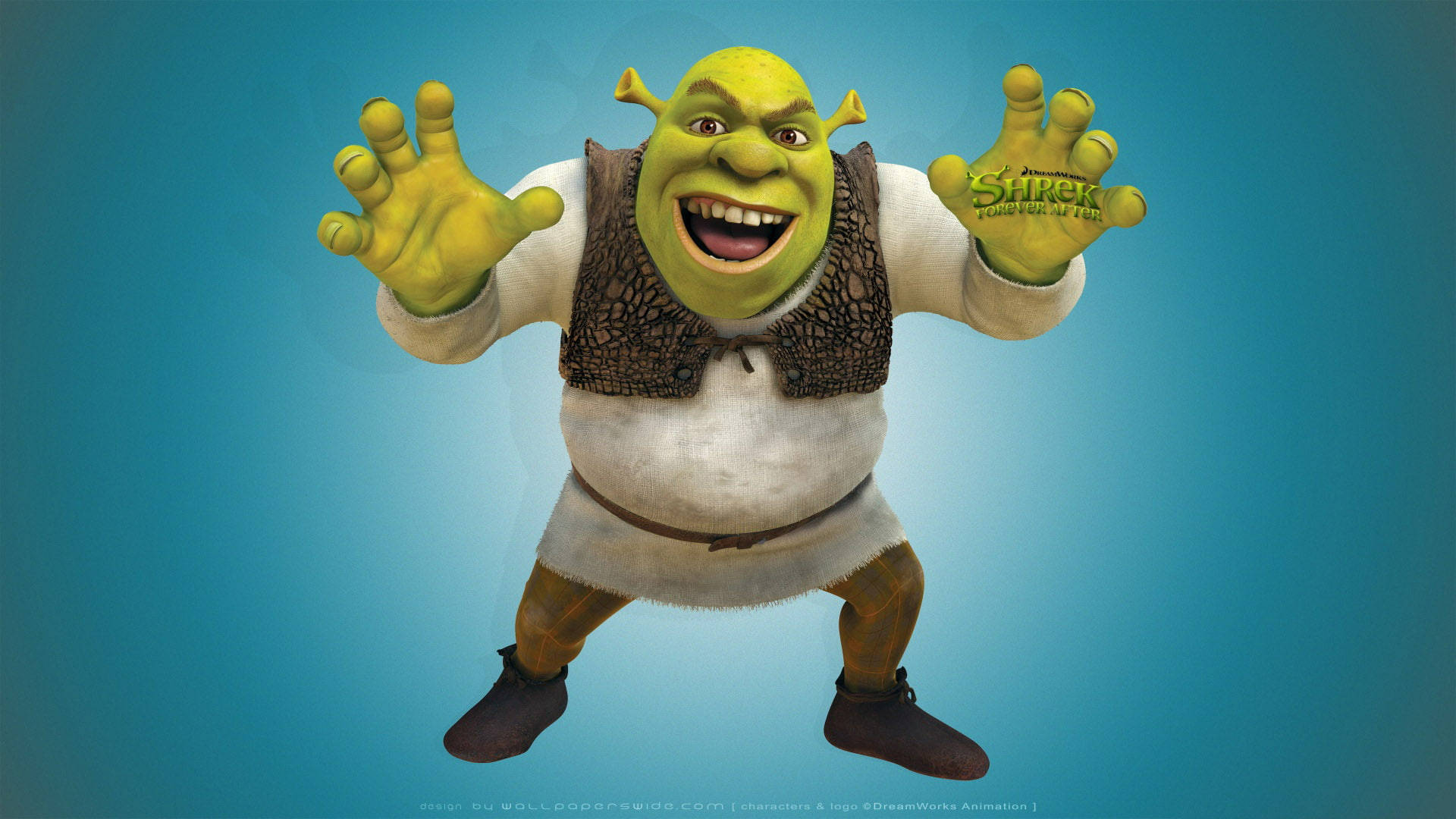 Shrekper Sempre: Ritratto Di Shrek Sfondo