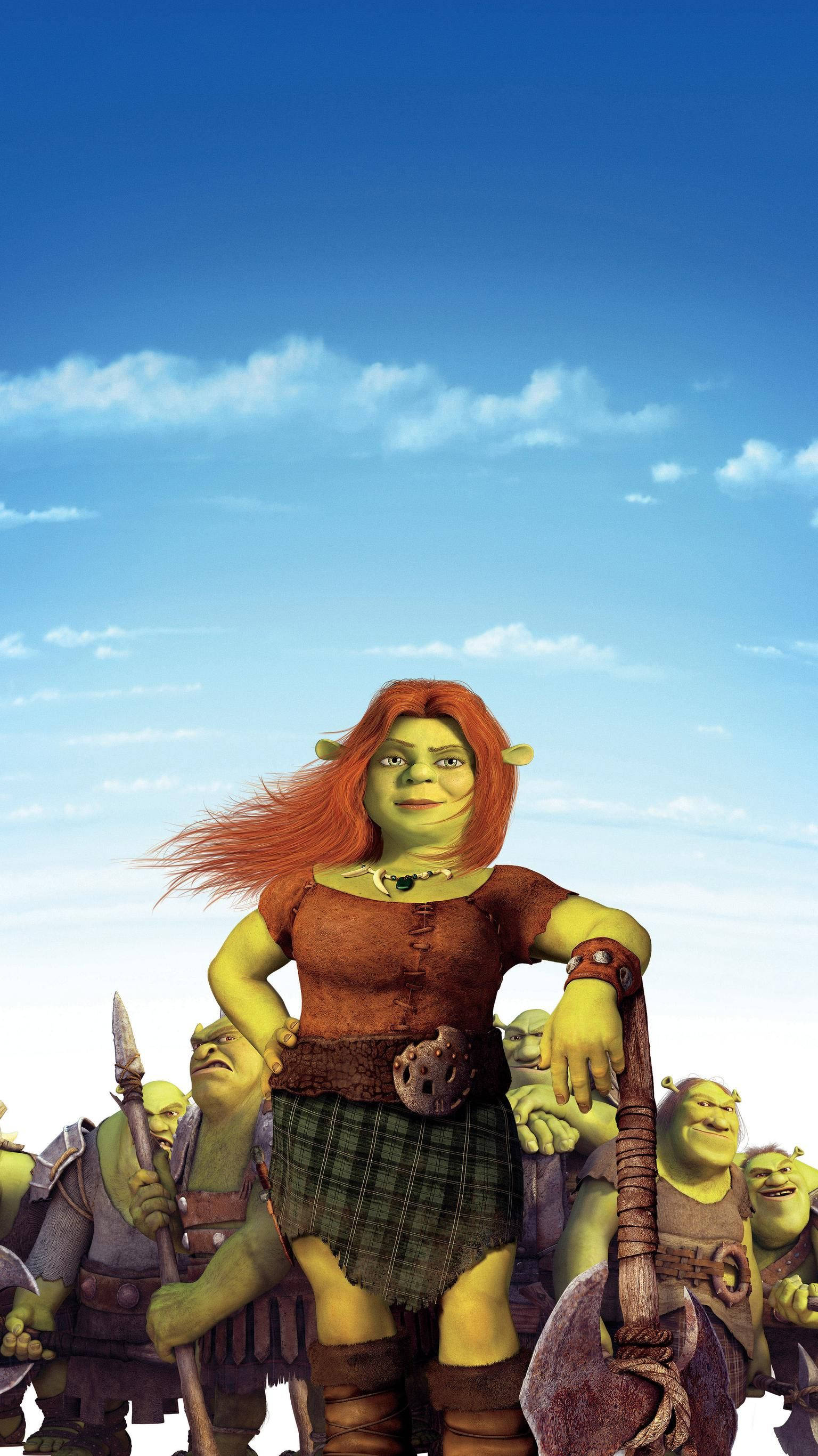 Shrek Forever After With Warrior Fiona Wallpaper