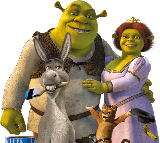 Shrek Friends Animated Characters PNG