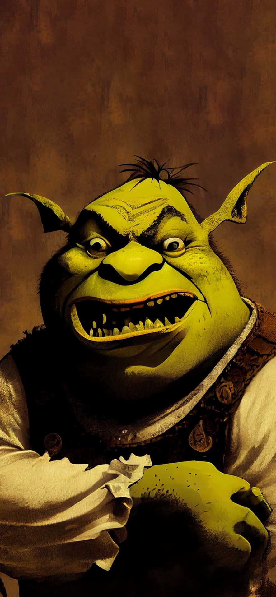 Shrek Portret Artistieke Render Achtergrond