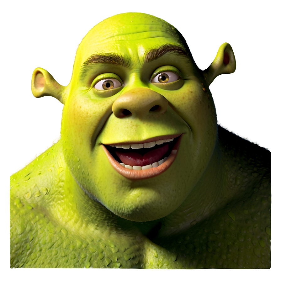 Download Shrek's Surprised Face Png Skg | Wallpapers.com