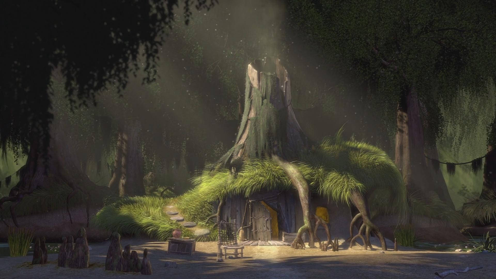 Shrek's Swamp House Background