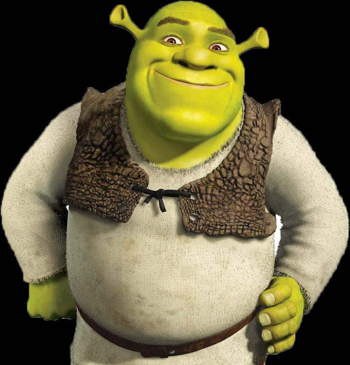 Shrek Smiling Portrait PNG