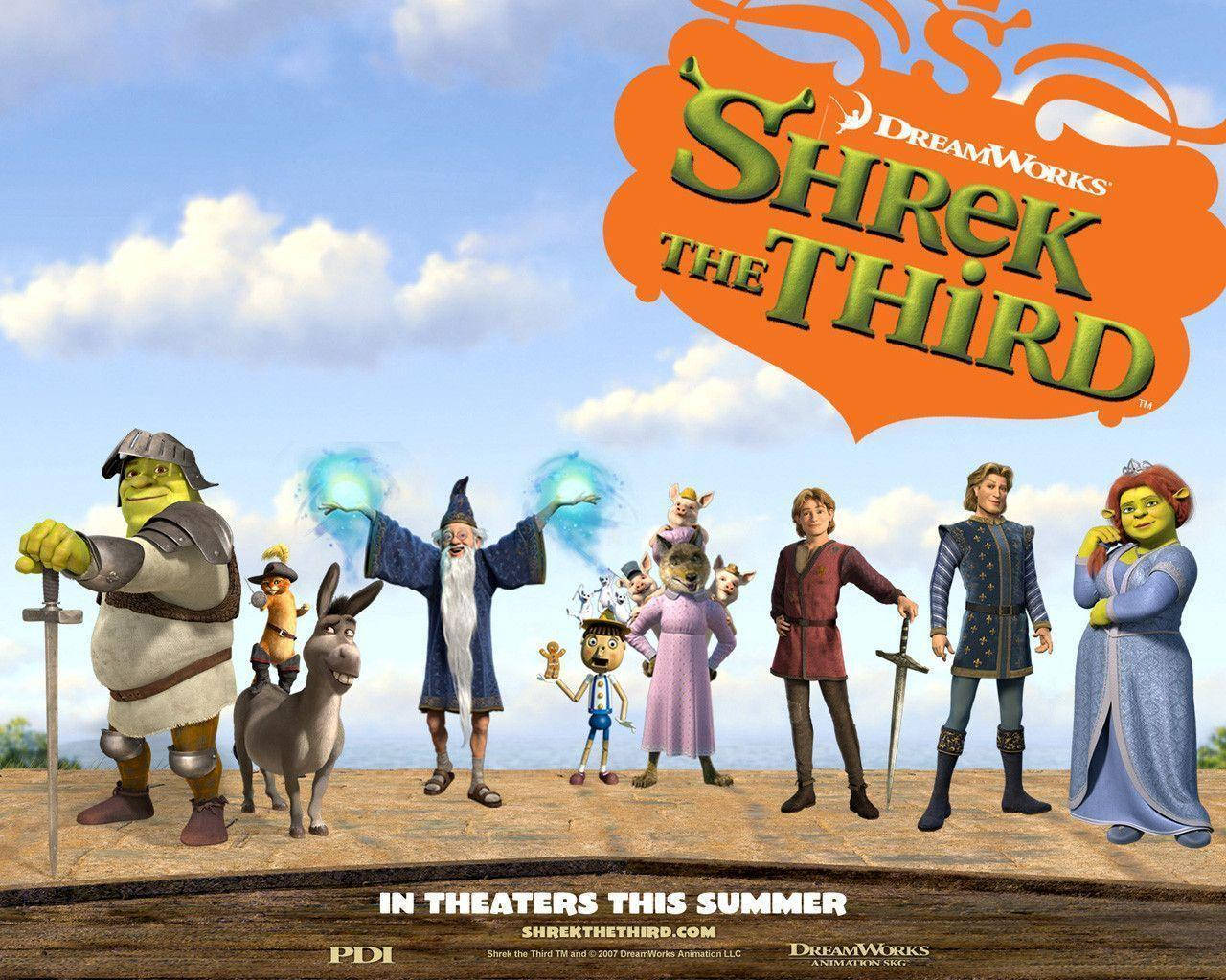 Shrek the Third Lead Cast Wallpaper