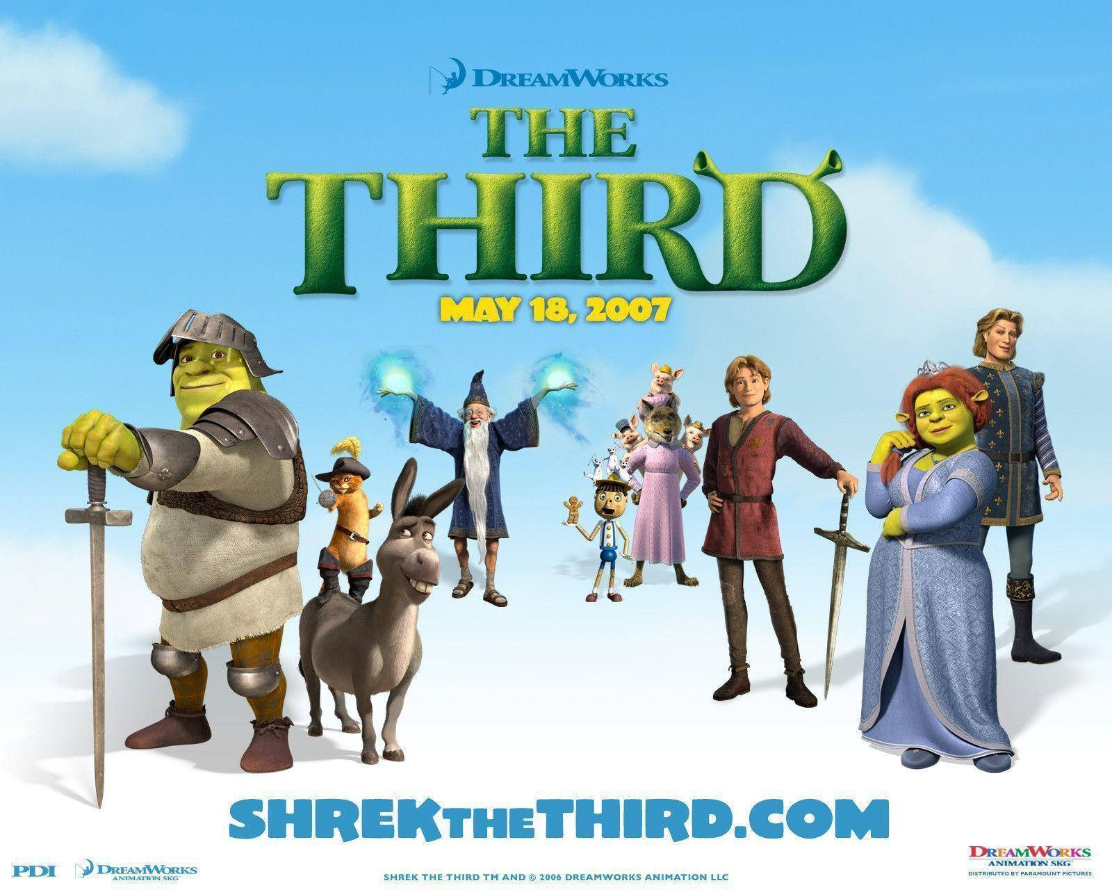 Pósteroficial De La Película Shrek Tercero Fondo de pantalla