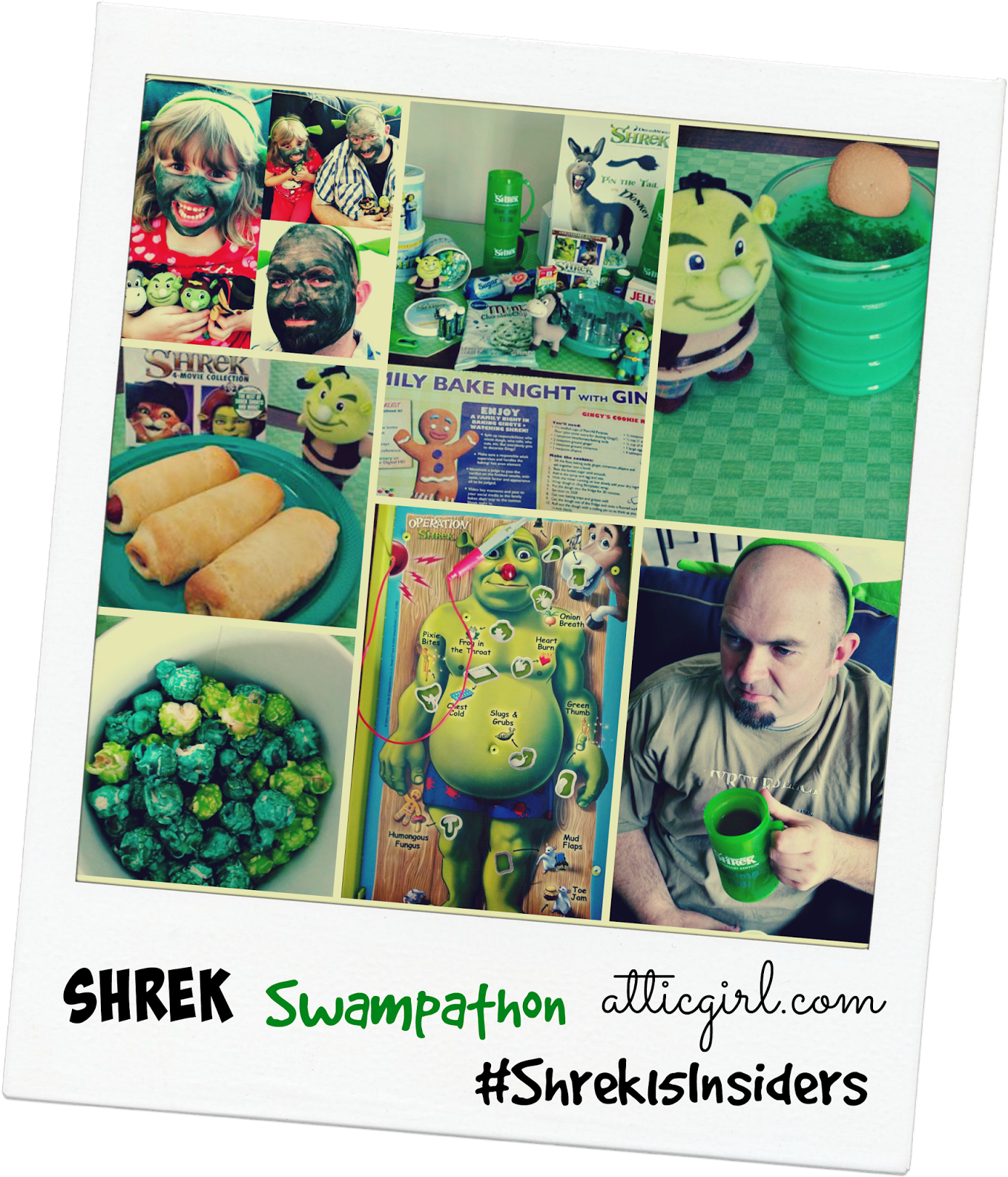 Shrek Themed Celebration Collage PNG