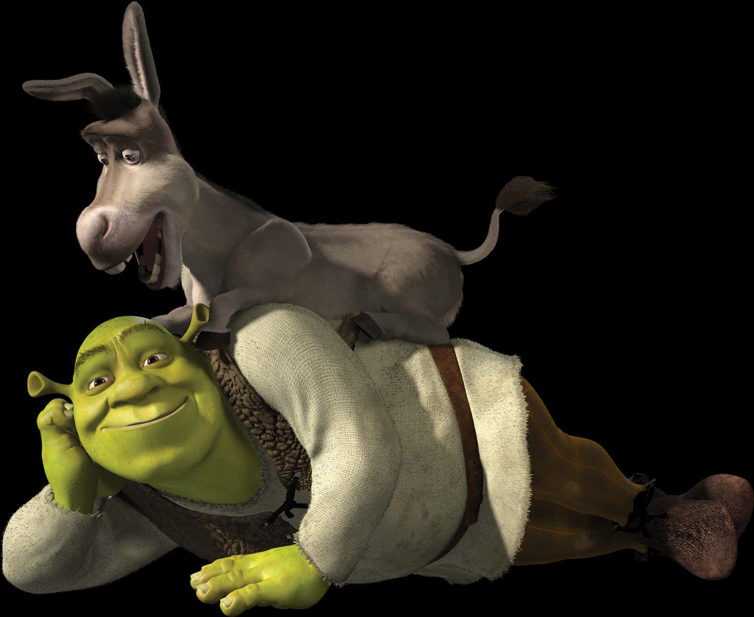 Shrekand Donkey Friends Forever PNG
