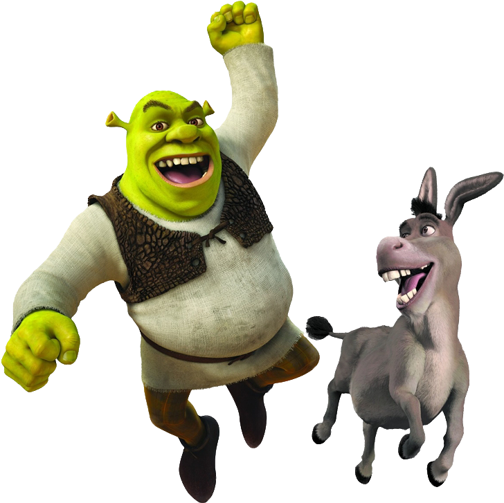 Shrekand Donkey Happy Moment PNG