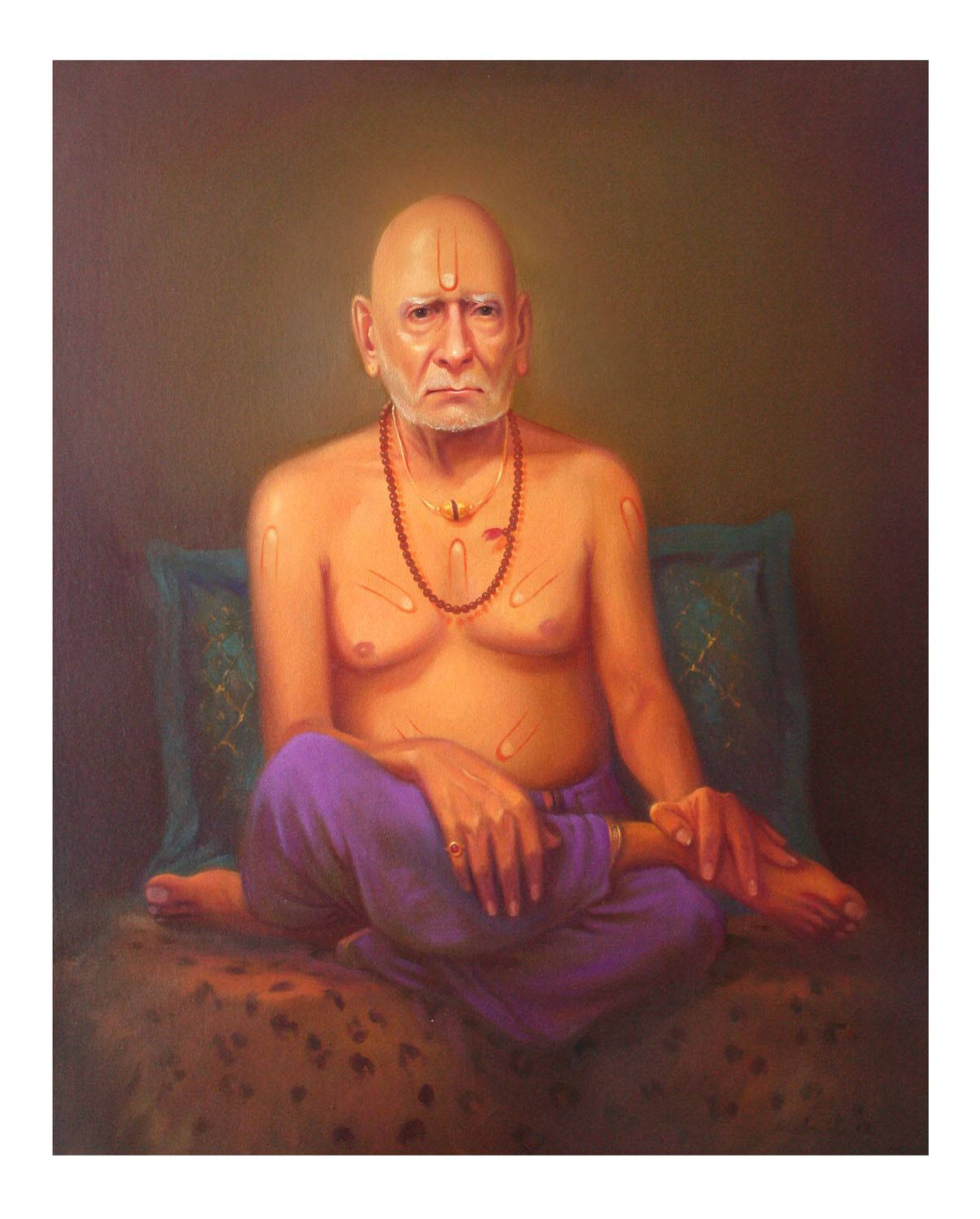 Download Shri Swami Samarth On Colorful Chair Wallpaper ...