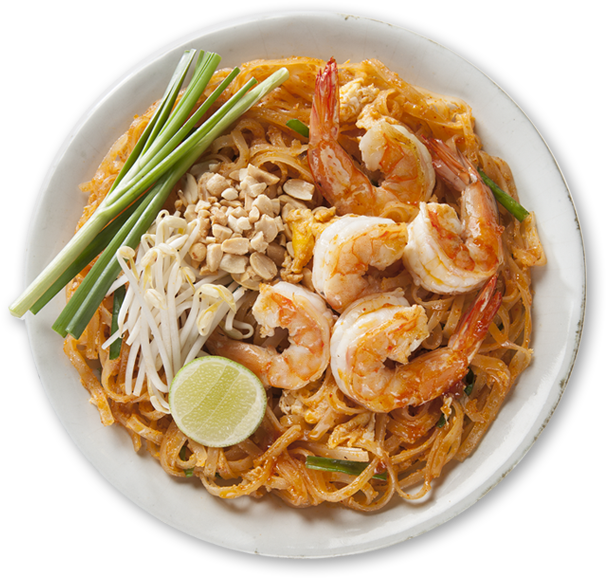 Shrimp Pad Thai Dish PNG