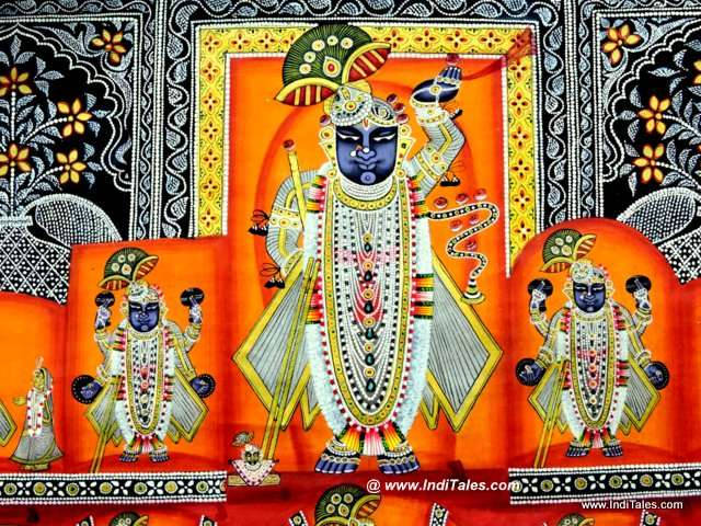 Shrinathji Udvalg af Malerier Tapet Wallpaper