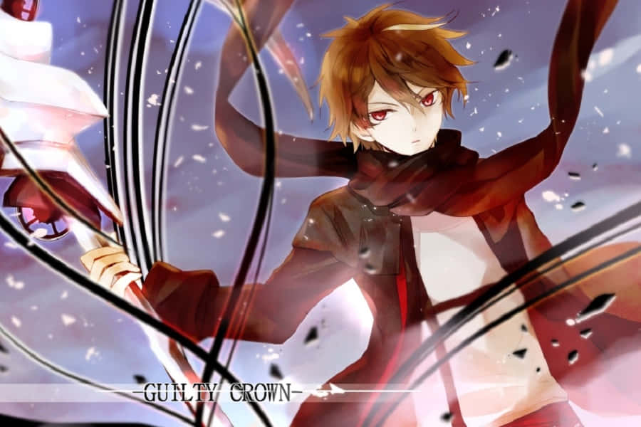 Shu Ouma Wielding His Power From The Anime Series Guilty Crown Wallpaper