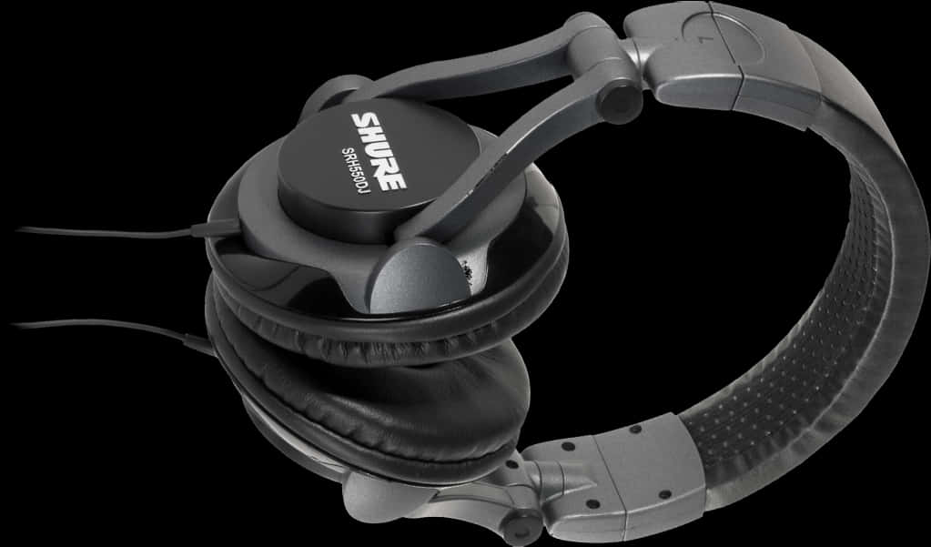 Professional Studio Headphones Black PNG