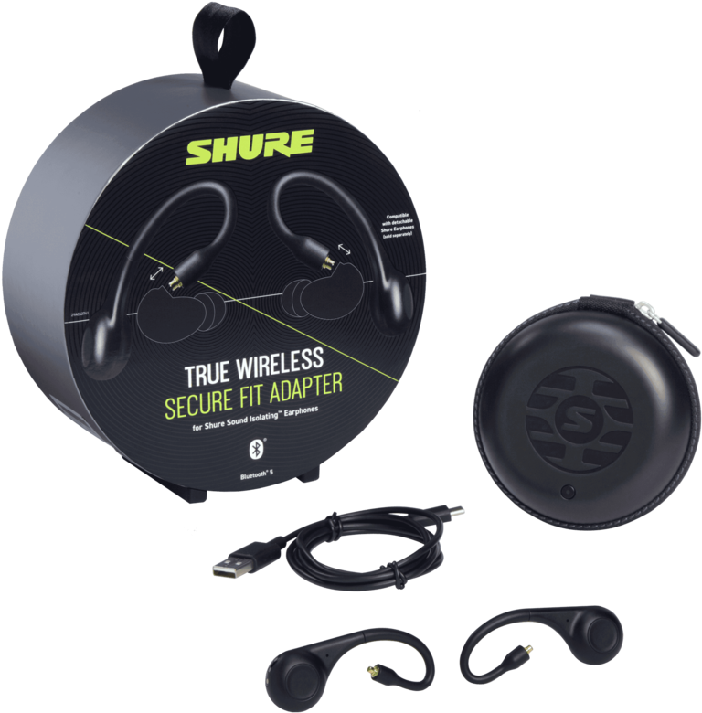 Shure True Wireless Secure Fit Adapter Earphones PNG