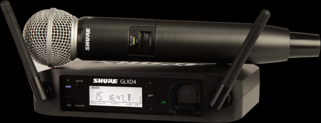 Shure Wireless Microphone System PNG