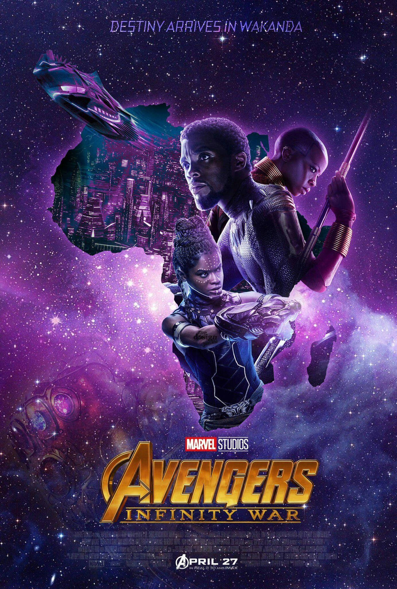 Shuri Avengers Purple Aesthetic Wallpaper