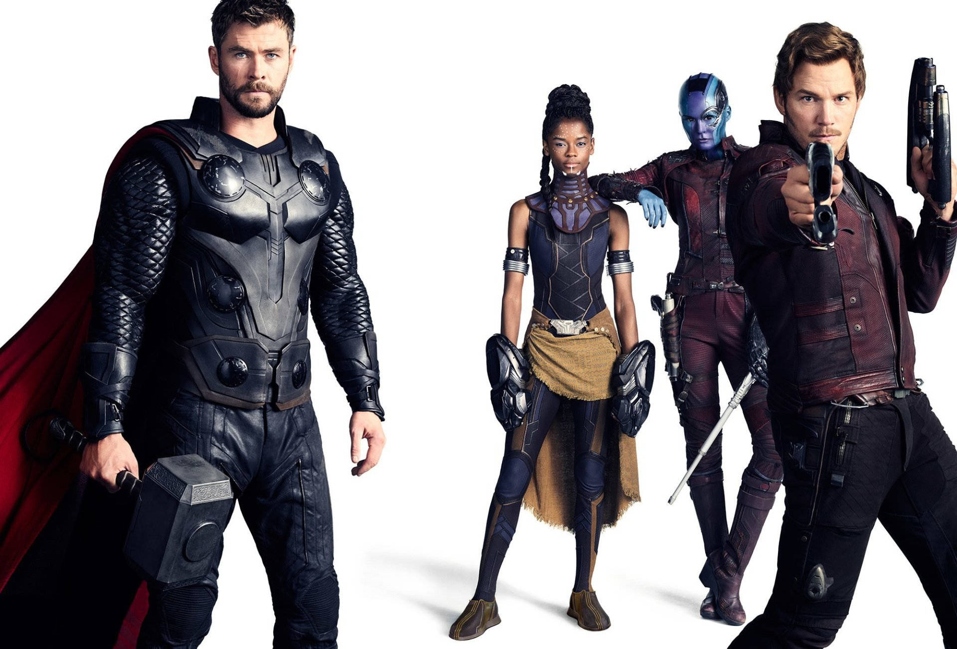 Shuri, Thor And Other Marvel Wallpaper