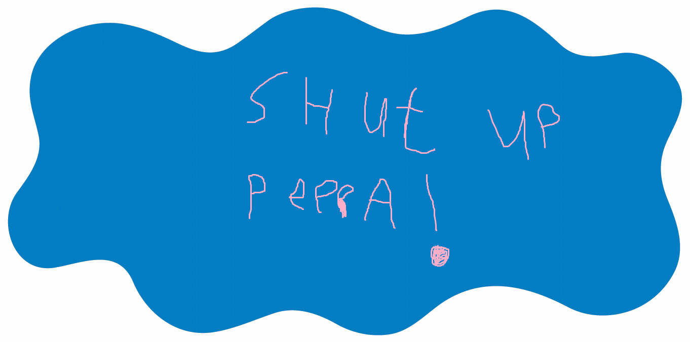 Shut Up Peppa Pig Text Wallpaper