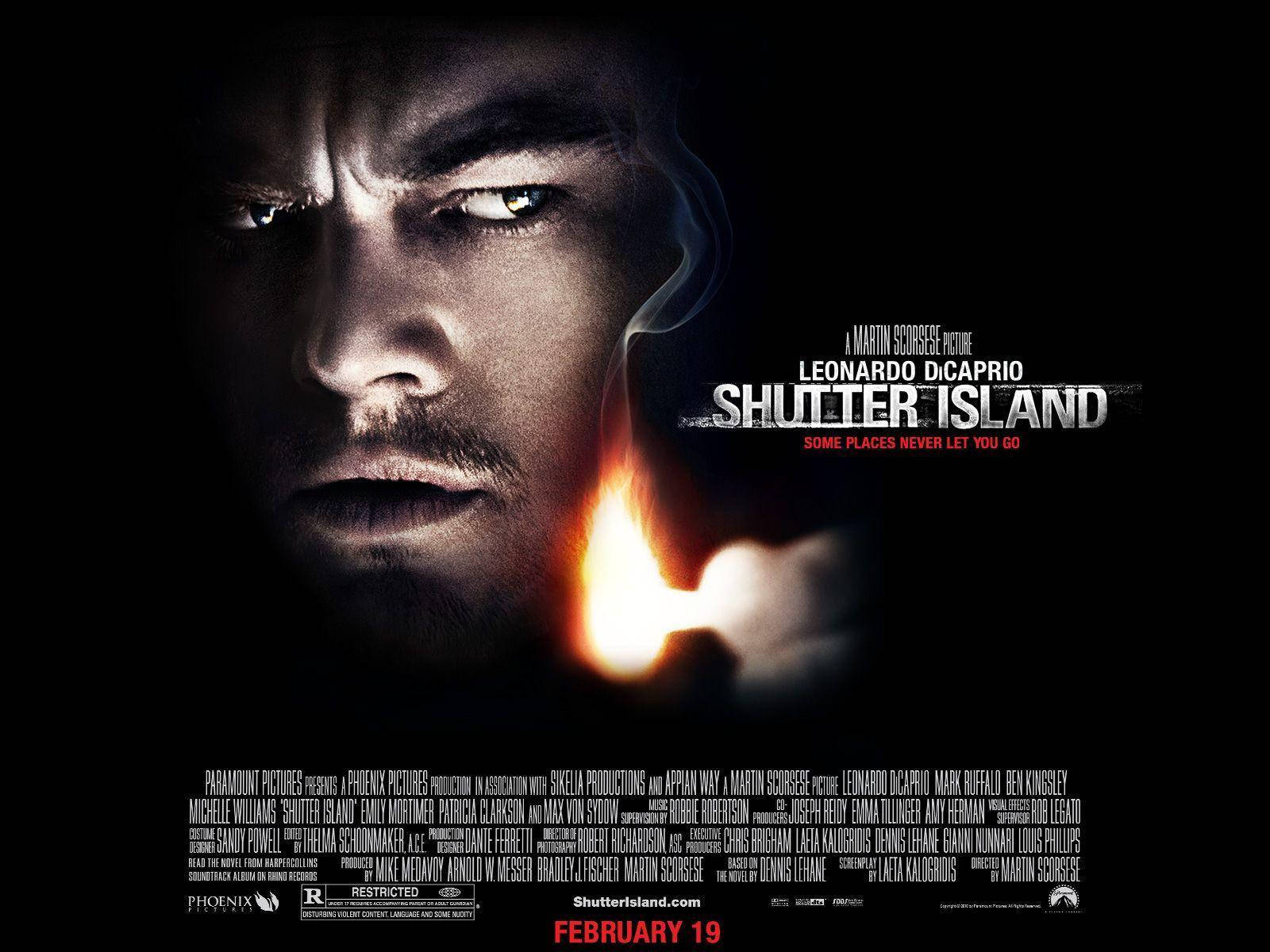 Shutter Island Movie Poster Teddy Daniels Fire Wallpaper