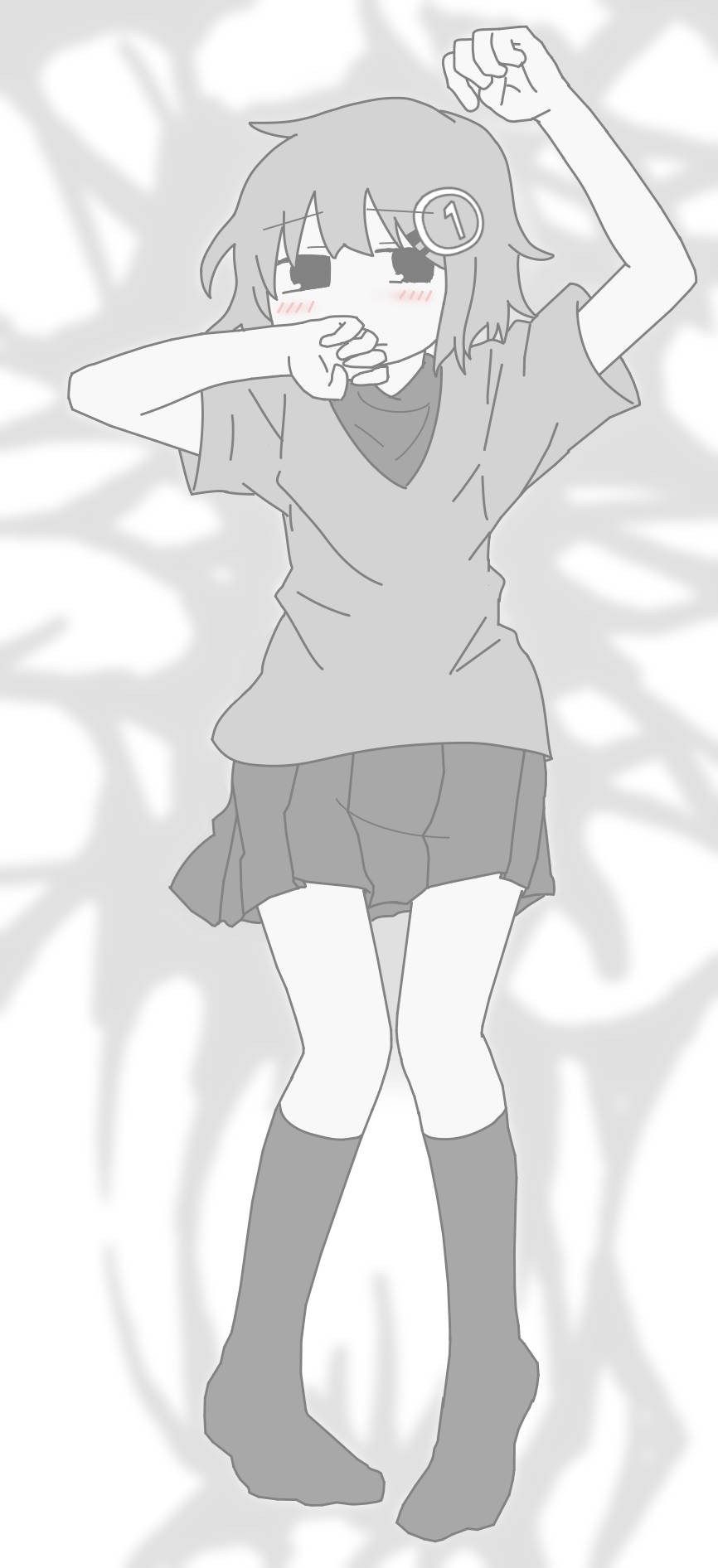 Shy Anime Girl Default PFP Wallpaper