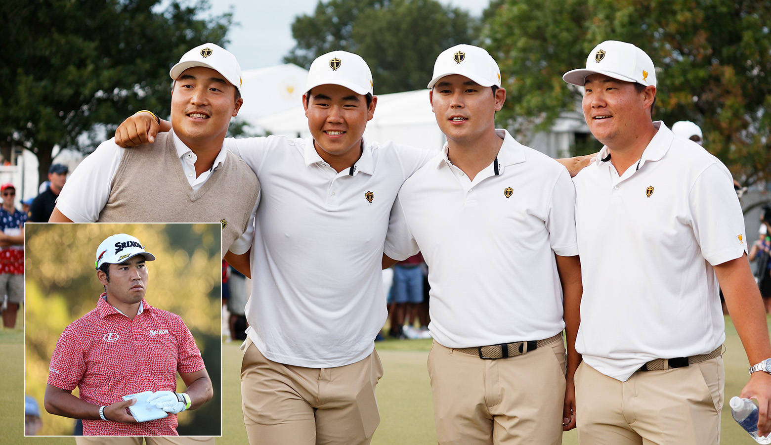 Tapet af Si Woo Kim og asiatiske golfspillere Wallpaper