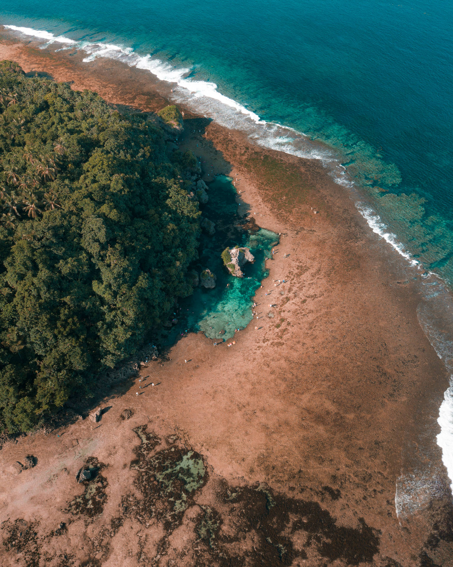 Siargao Island Magpupungko Aerial Wallpaper