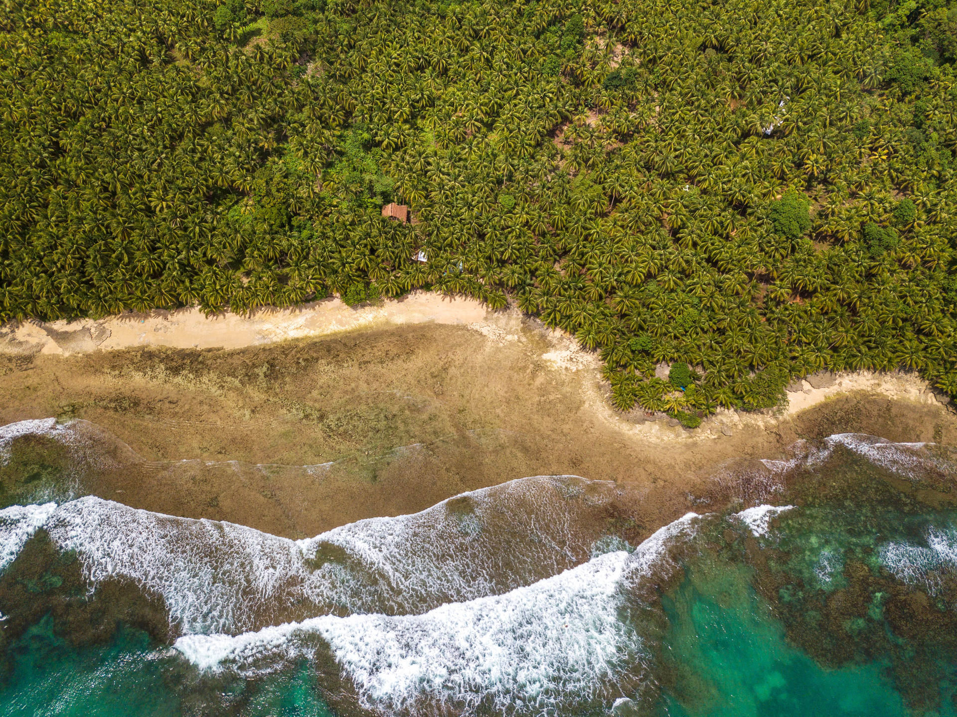 Aéreo De Praia Secreta Da Ilha De Siargao Papel de Parede