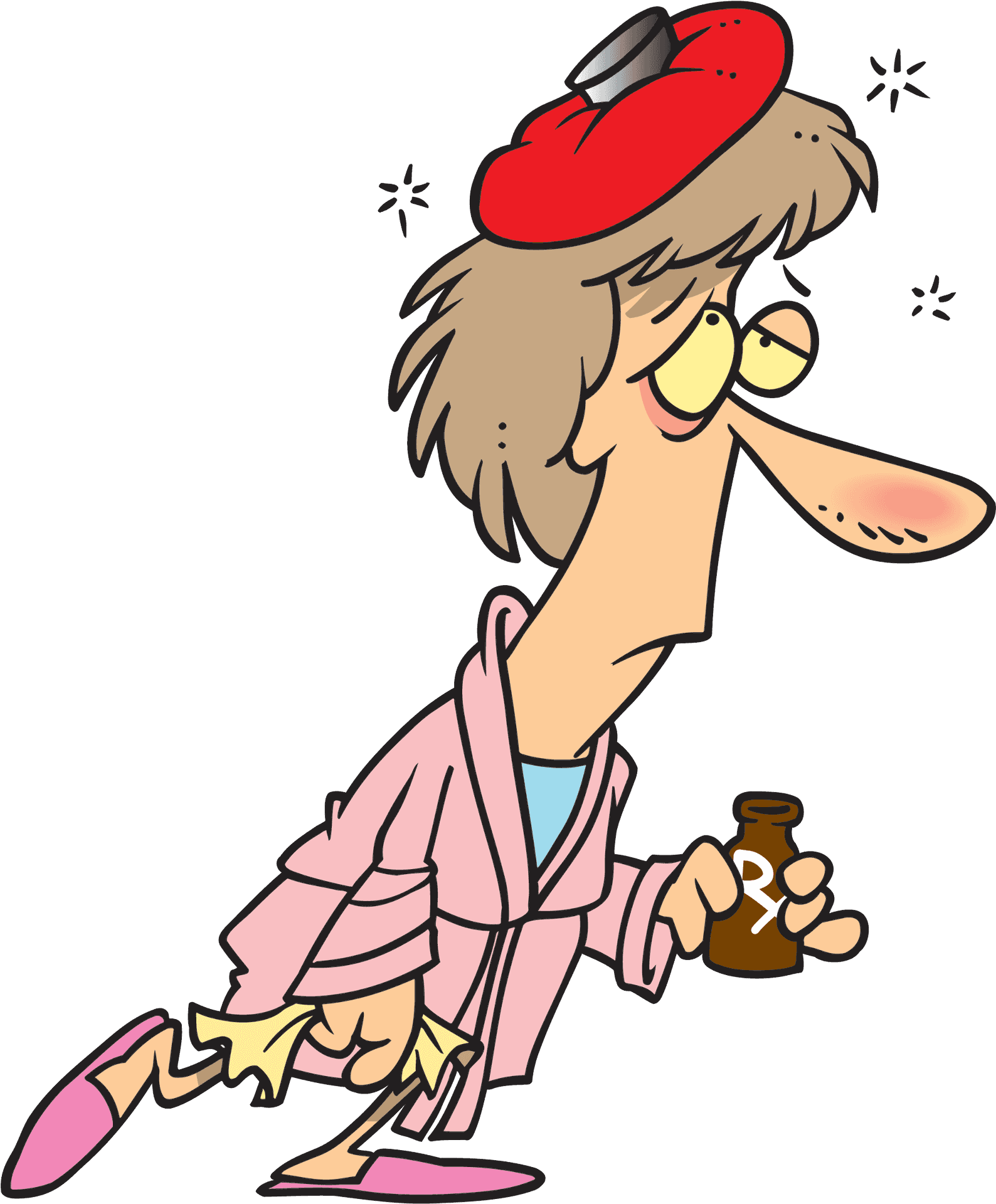 Sick Cartoon Character Illustration PNG