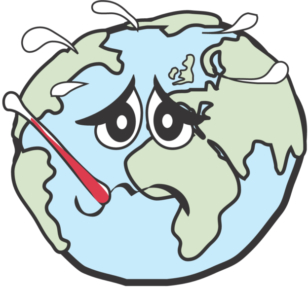 Sick Earth Cartoon Character PNG