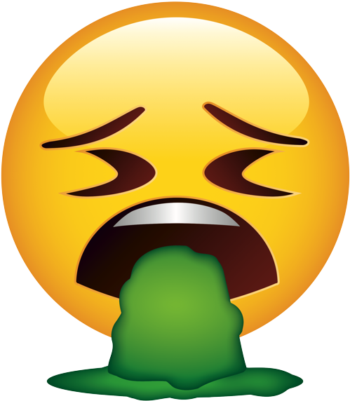 Sick Emoji Vomiting PNG