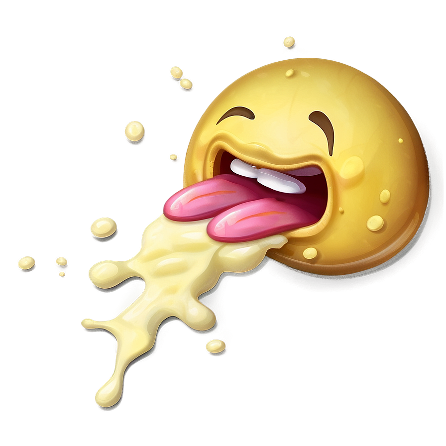 Download Sick Emoji With Vomit Png Yvb | Wallpapers.com