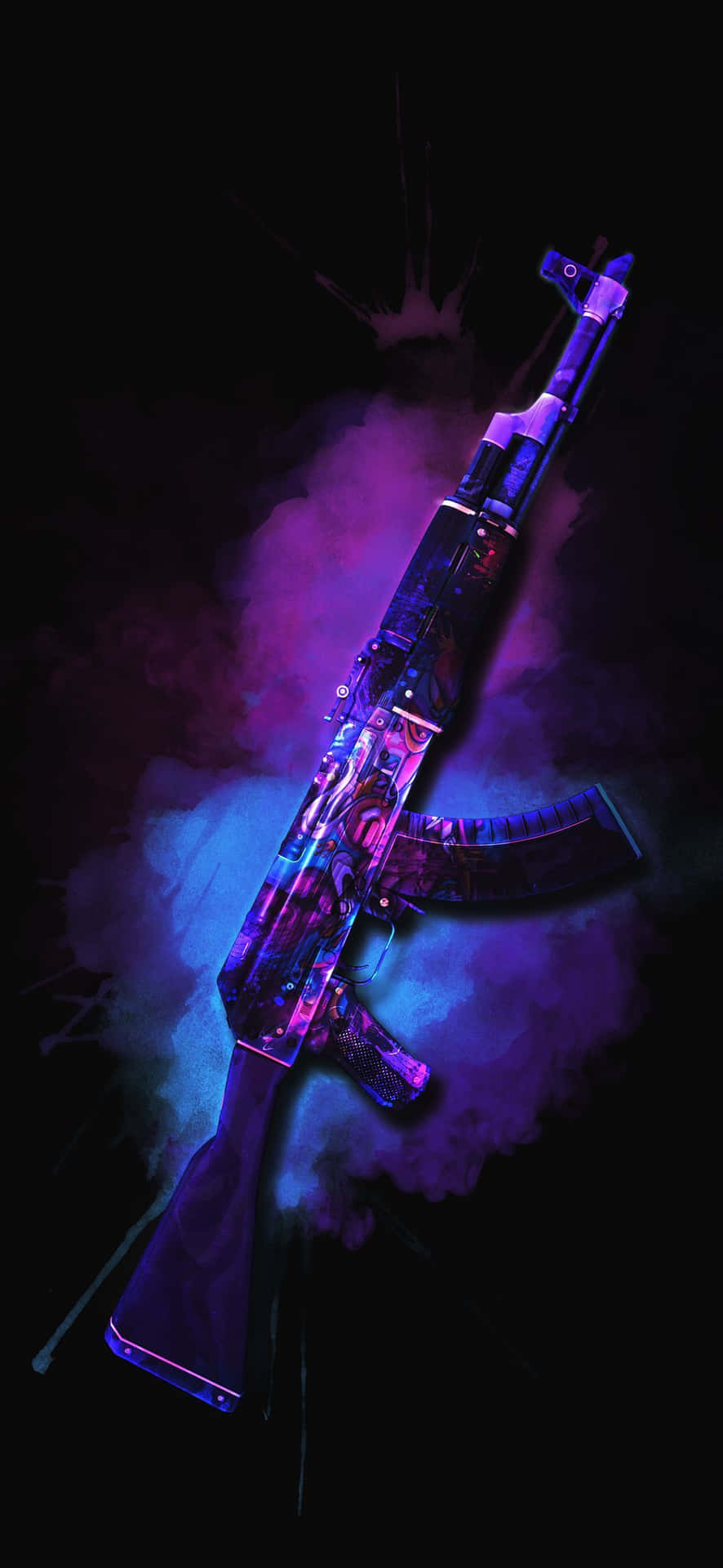 Sick Iphone Gun Purple Wallpaper