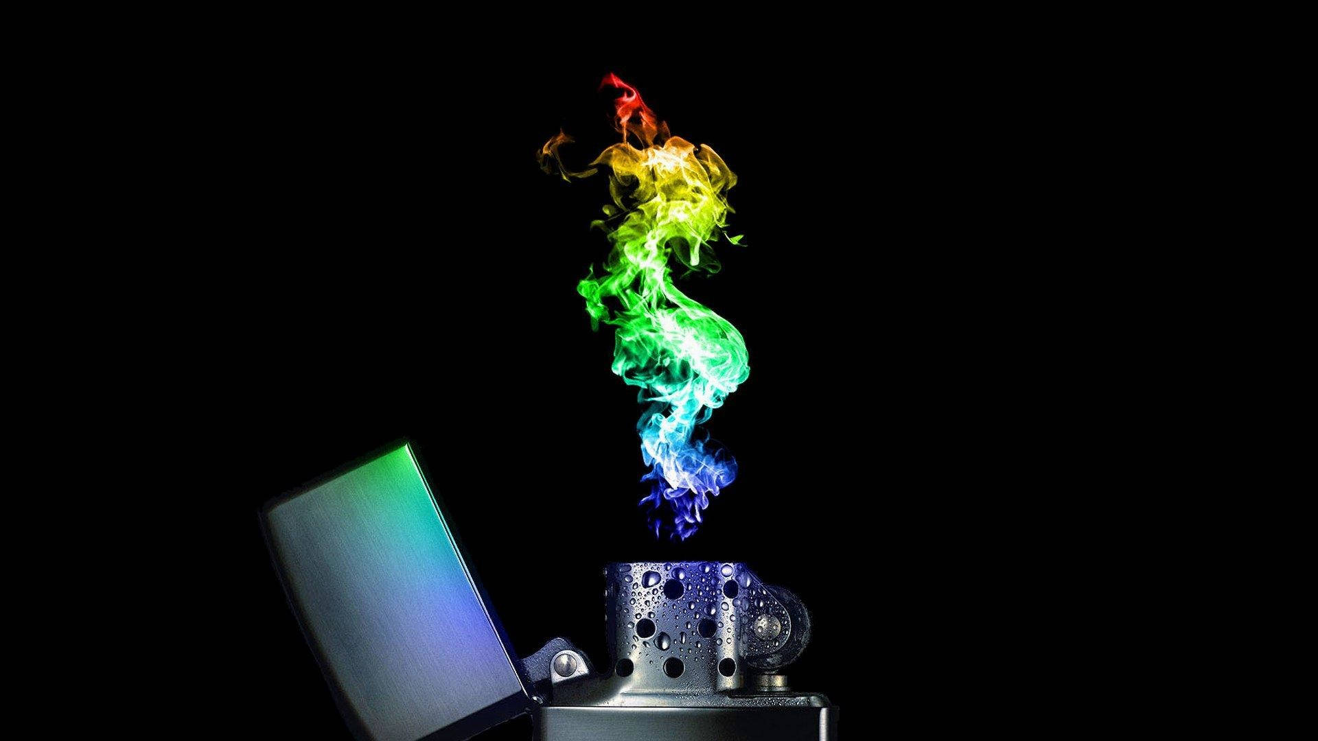 Sick Phone Colorful Lighter Flame Wallpaper
