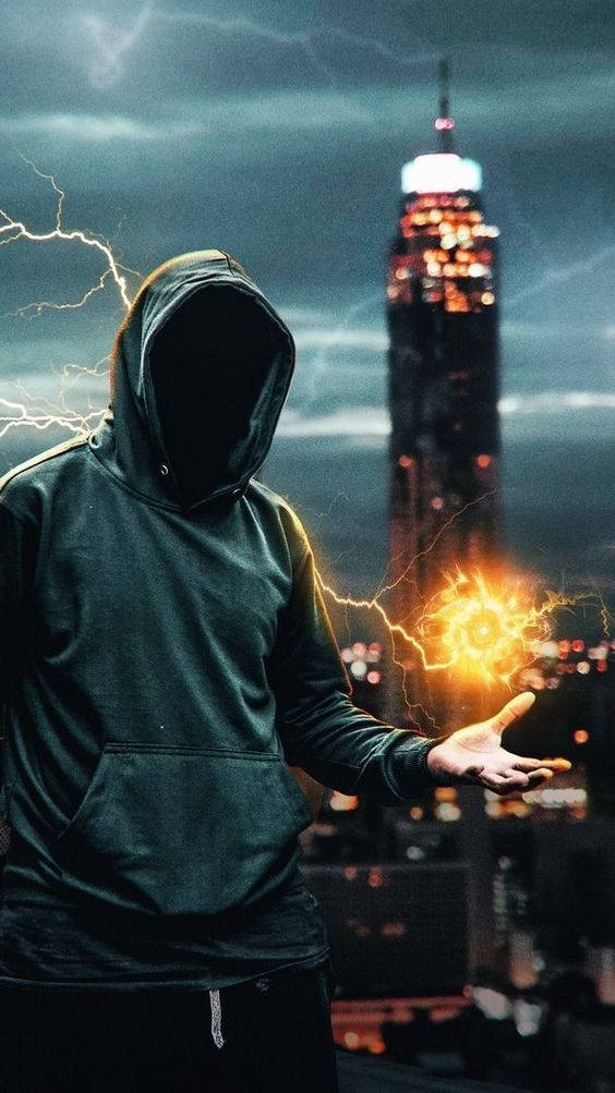 Sick Phone Hooded Man With Superpowers Wallpaper