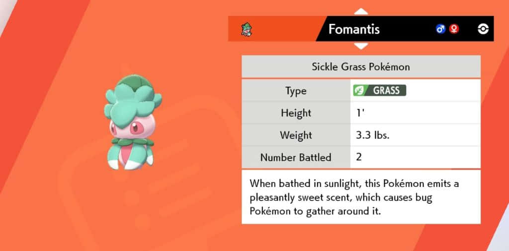 Sickle Grass Pokémon Fomantis Wallpaper