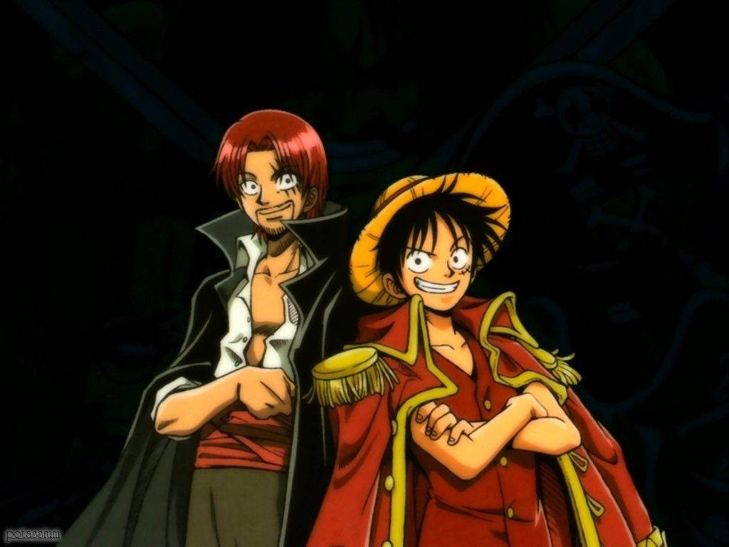 Side By Side Luffy And Shanks One Piece Wallpaper