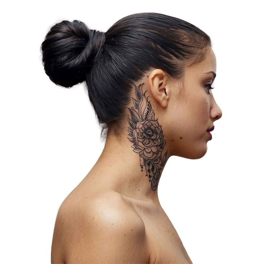 Download Side Neck Tattoo Concepts Png Las | Wallpapers.com