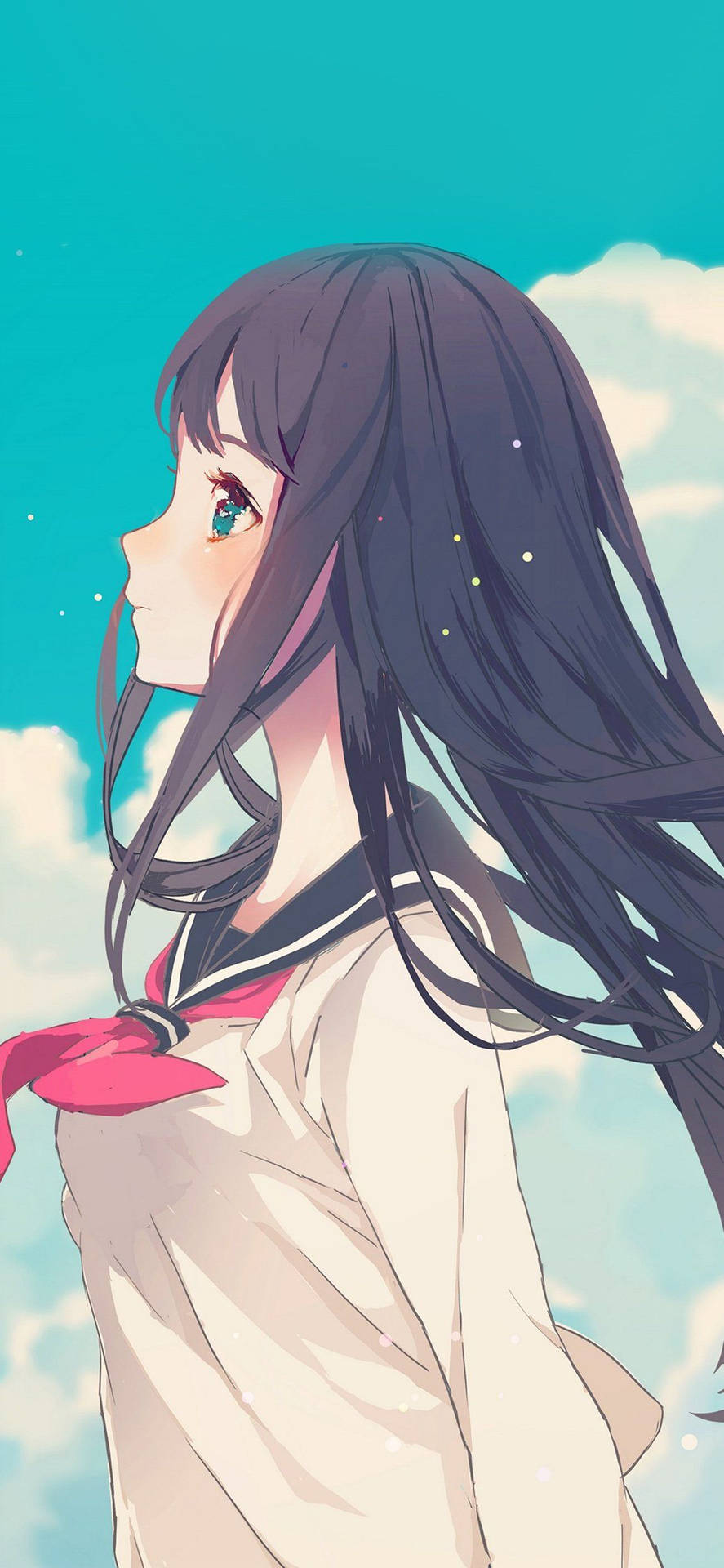 Download Side Profile Cute Anime Girl Iphone Wallpaper 