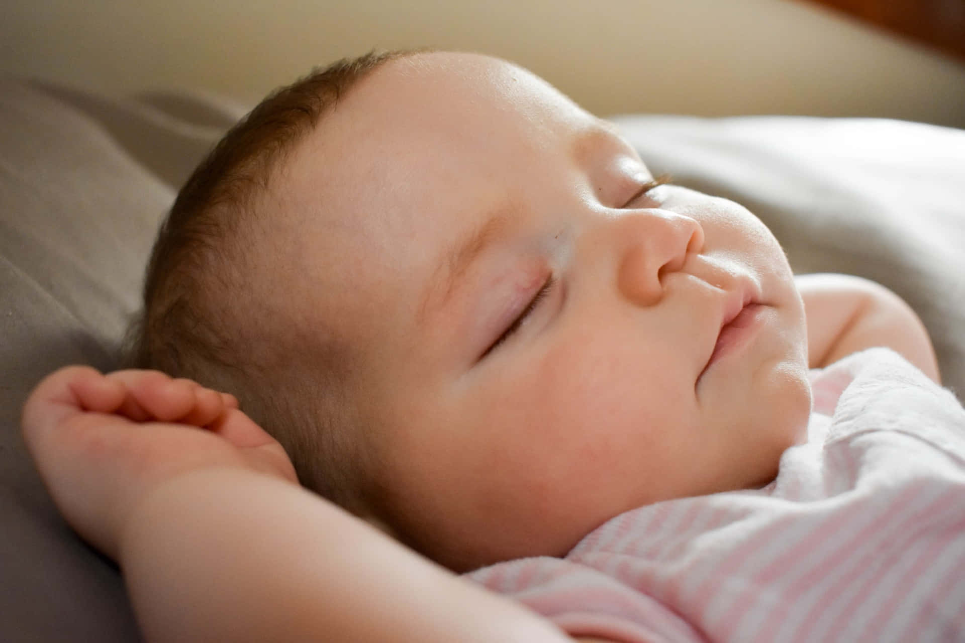 Side Profile Of A Sleeping Baby Wallpaper
