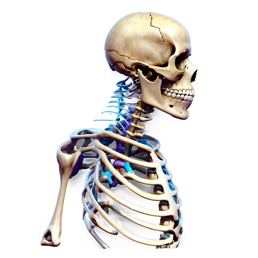 Side Profile Of Human Skeletal System Png Pgy PNG