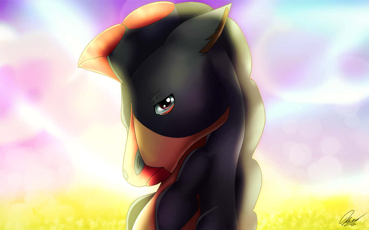 Side Profile Of The Face Of Mudsdale Wallpaper