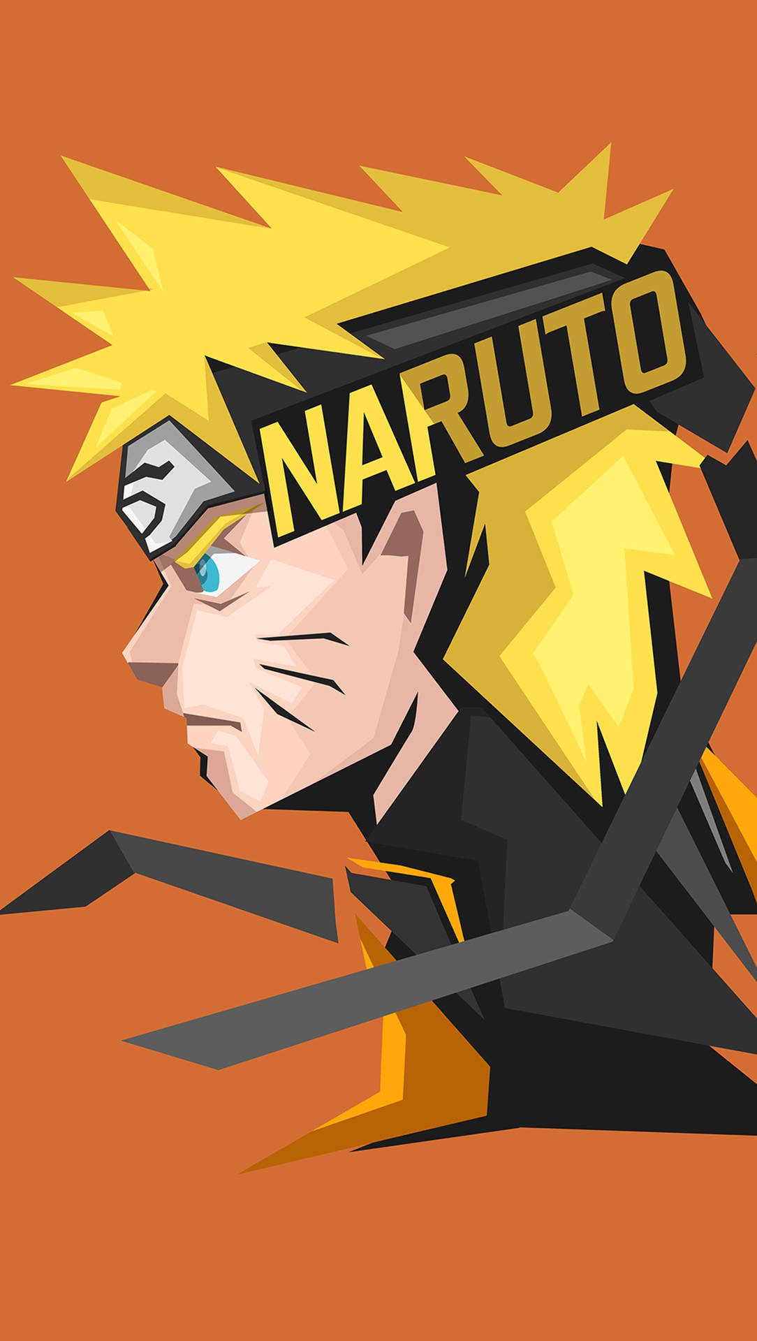 Side Profile Uzumaki Naruto Mobile 4k Wallpaper