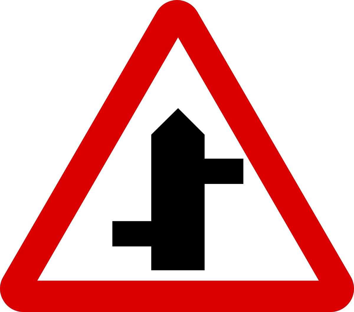 Side Road Junction Traffic Sign PNG