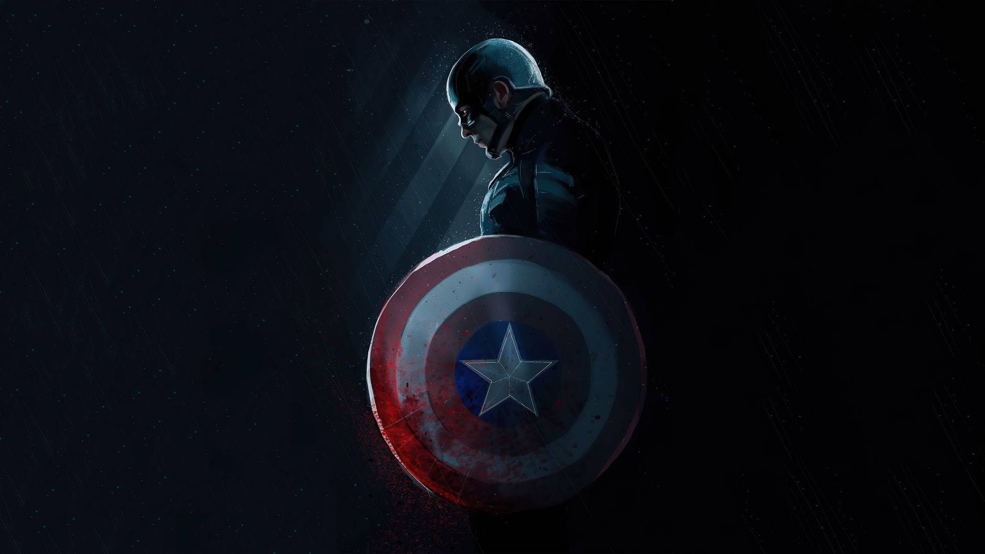 Side View Captain America Laptop Background