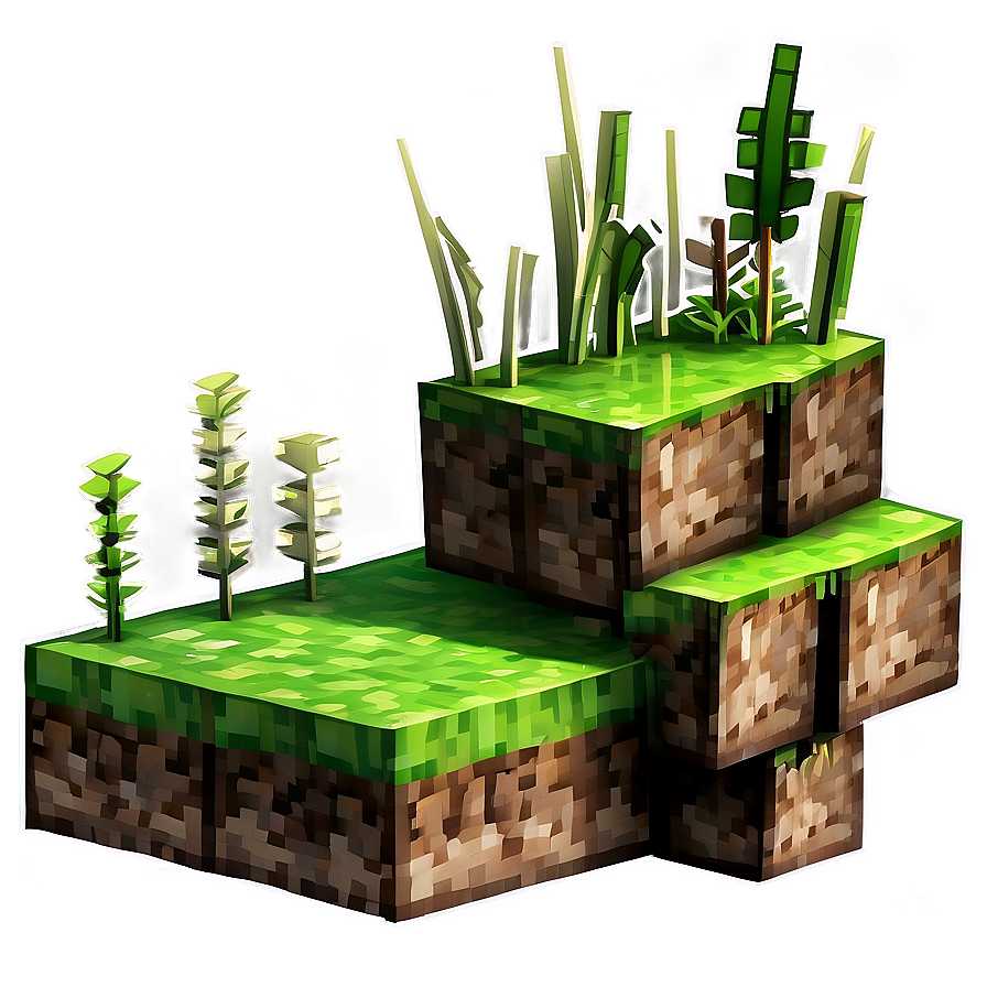 Side View Minecraft Grass Block Png Ihl92 PNG