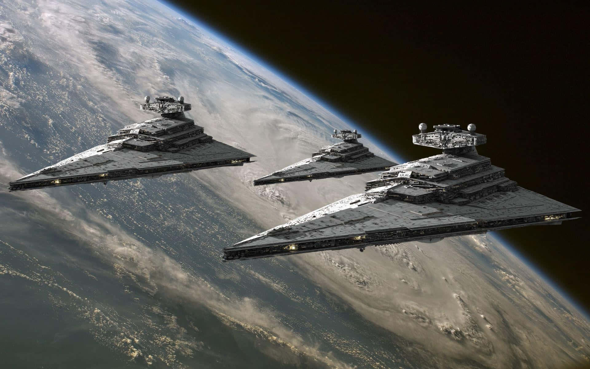 Side View Of Imperial Star Destroyer Wallpaper