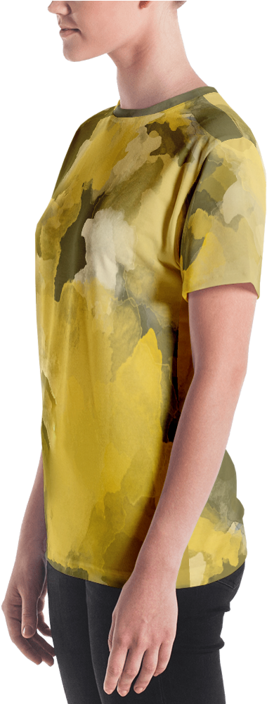 Side View Yellow Camouflage T Shirt PNG